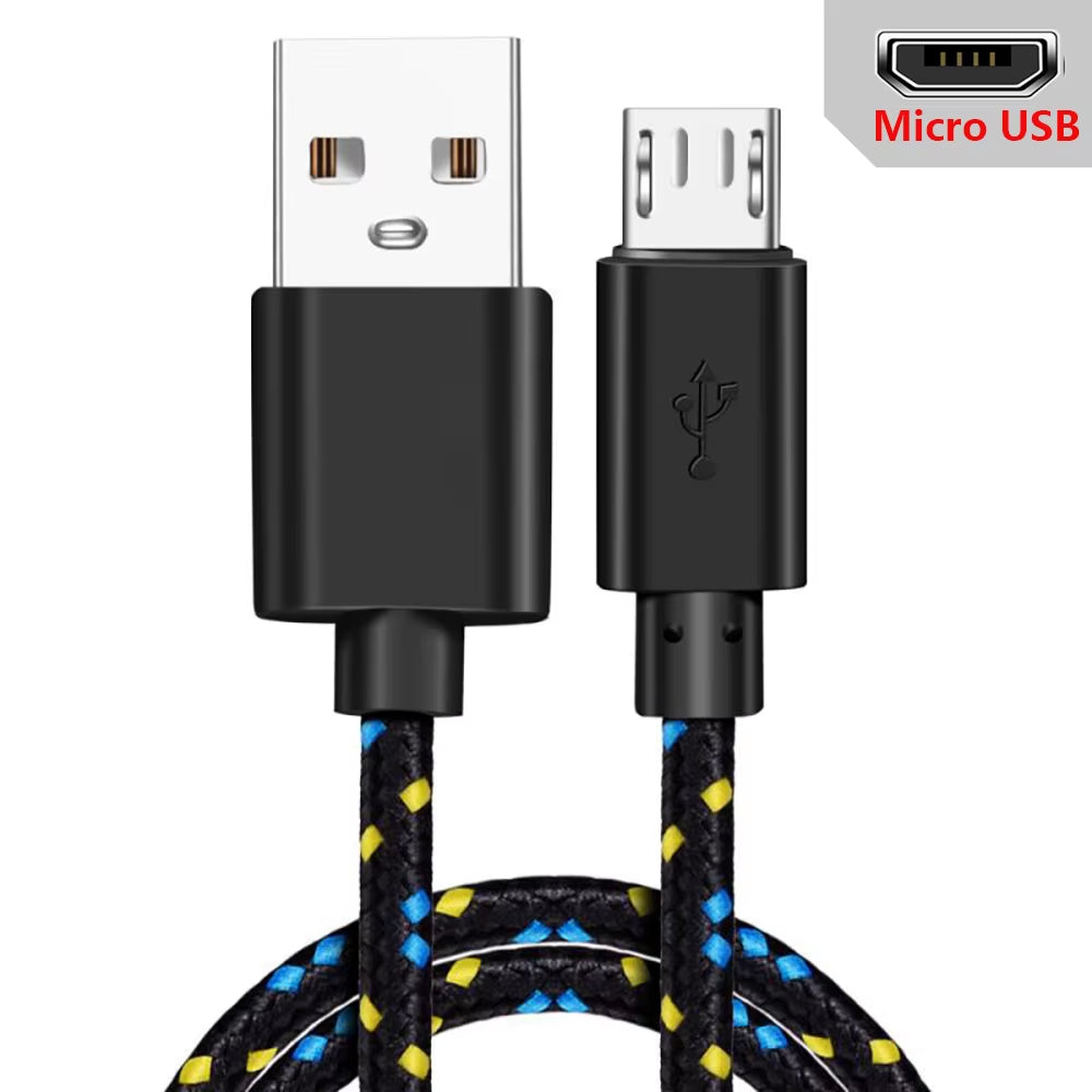 Fast Charging Micro USB Cable – Braided & Tangle-Free (1M/2M/3M)