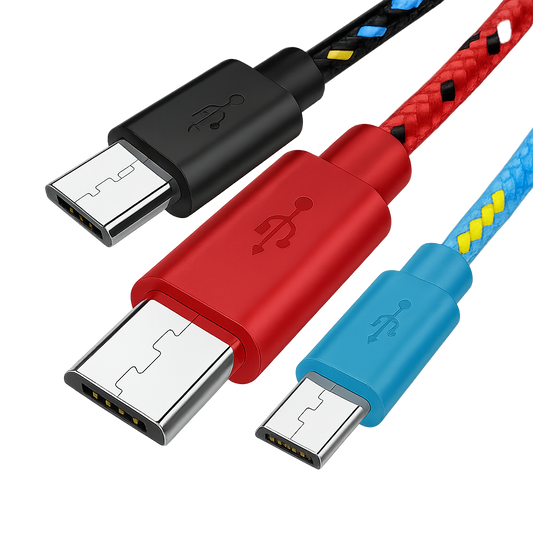 Fast Charging Micro USB Cable – Braided & Tangle-Free (1M/2M/3M)
