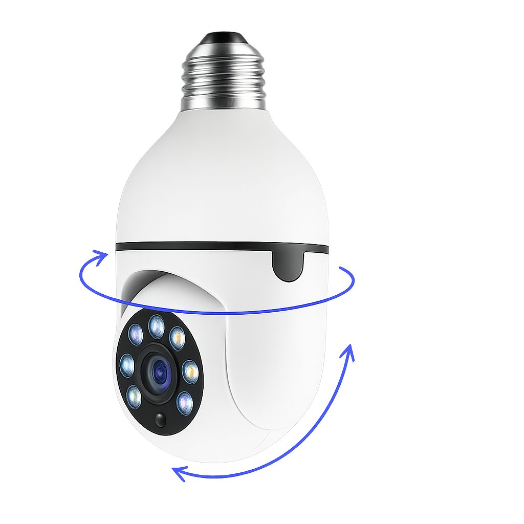 Hidden WiFi Bulb Cam – Light, Watch & Talk in One