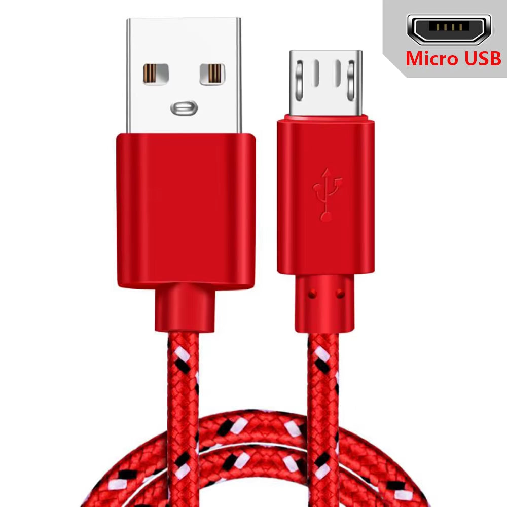 Fast Charging Micro USB Cable – Braided & Tangle-Free (1M/2M/3M)
