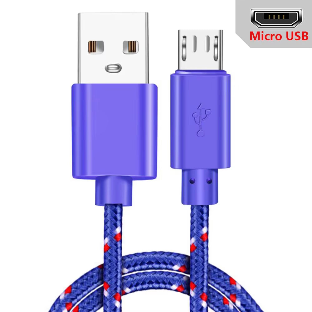Fast Charging Micro USB Cable – Braided & Tangle-Free (1M/2M/3M)